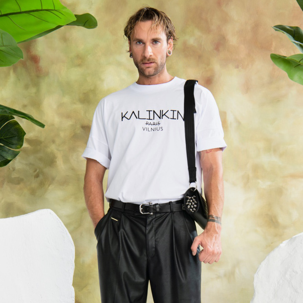 KALINKIN VILNIUS mens T-shirt white, oversized